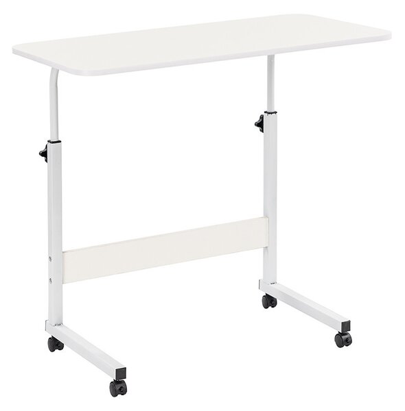 Állítható magasságú laptopasztal 80x40 cm fehér