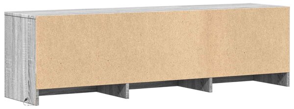 VidaXL LED-es tévéállvány Szürke Sonoma 140 x 34 x 40 cm Mérnöki fa