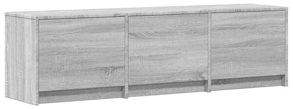 VidaXL LED-es tévéállvány Szürke Sonoma 140 x 34 x 40 cm Mérnöki fa