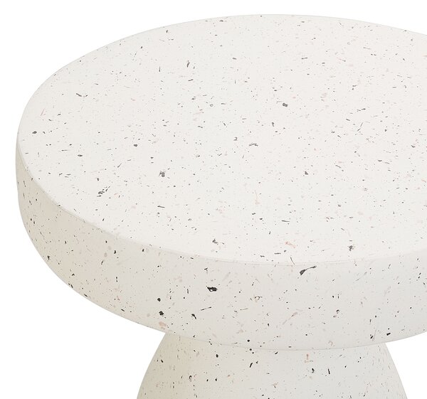 Kisasztal BIVIERE 39 cm 39 cm Terrazzo hatású Törtfehér