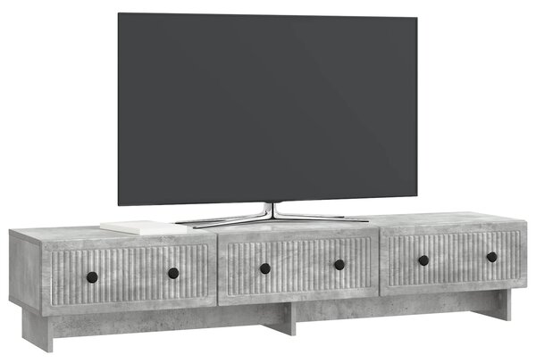 VidaXL TV szekrény fiókkal Betonszürke 147 x 34,5 x 30 cm Szerelt Fa