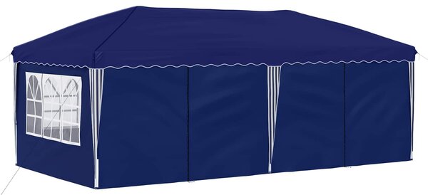 VidaXL Parti sátor 575 x 288 x 245 cm, Kék, 210D Oxford ezüst bevonattal