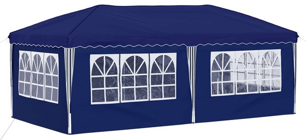 VidaXL Parti sátor 575 x 288 x 245 cm, Kék, 210D Oxford ezüst bevonattal