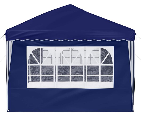 VidaXL Parti sátor 575 x 288 x 245 cm, Kék, 210D Oxford ezüst bevonattal
