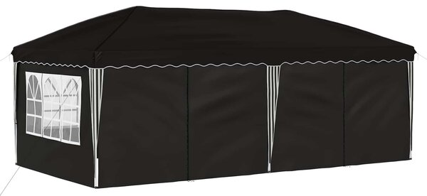 VidaXL Parti sátor 575 x 288 x 245 cm, Fekete