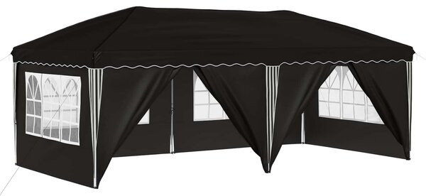 VidaXL Parti sátor 575 x 288 x 245 cm, Fekete