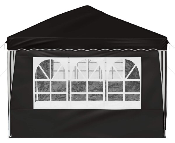 VidaXL Parti sátor 575 x 288 x 245 cm, Fekete
