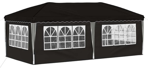 VidaXL Parti sátor 575 x 288 x 245 cm, Fekete