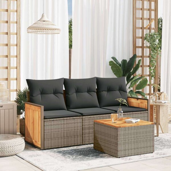 VidaXL Polyrattan Kerti Ülőgarnitúra - 4 részes