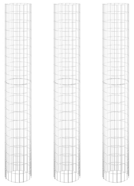 Gabion Magaságyás - Kör - 3 db - Ø30 x 200 cm