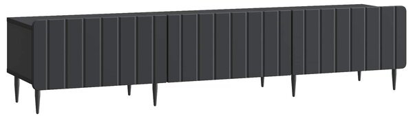 VidaXL TV szekrény fiókkal Fekete 147 x 34,5 x 32 cm Szerelt Fa