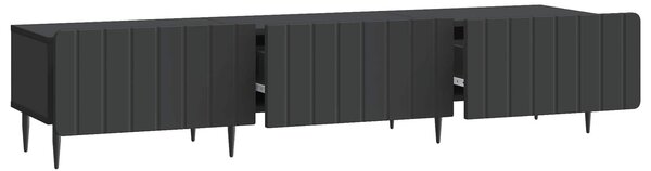 VidaXL TV szekrény fiókkal Fekete 147 x 34,5 x 32 cm Szerelt Fa