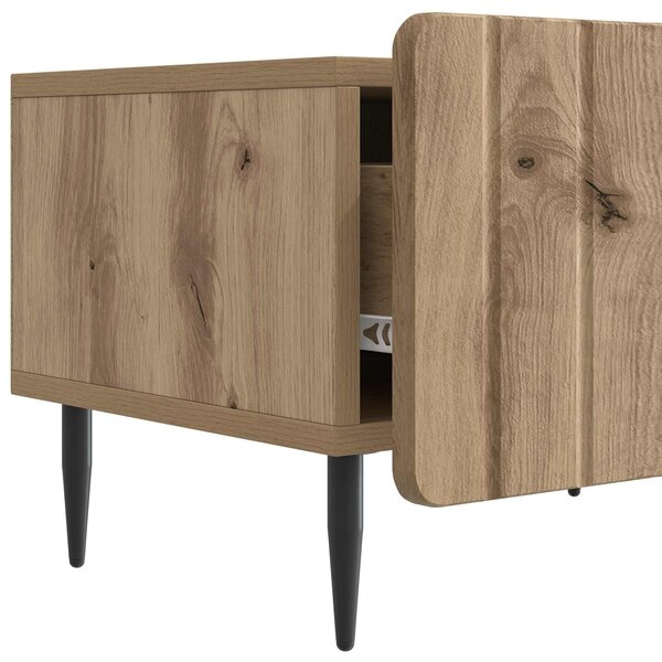 VidaXL TV szekrény Kézműves Tölgy 147 x 34,5 x 32 cm Szerelt Fa