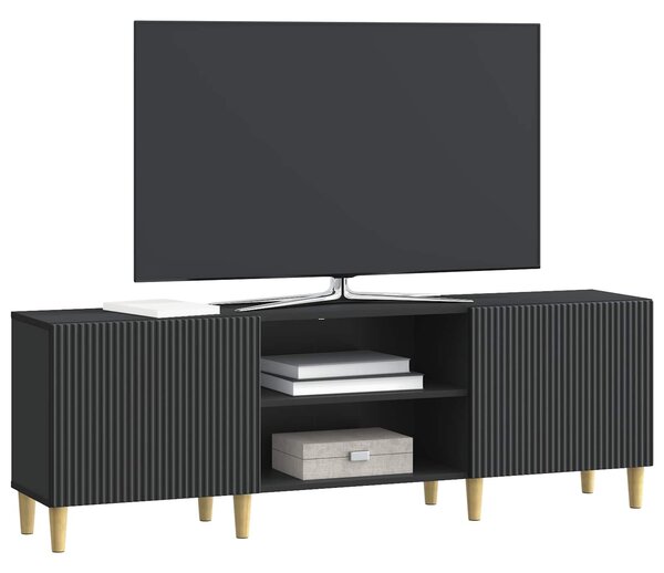 VidaXL TV szekrény Fekete 150 x 31 x 50 cm Szerelt Fa