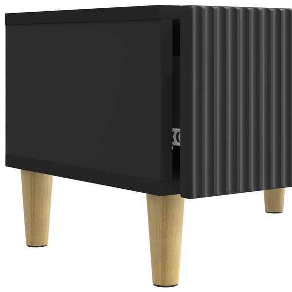 VidaXL TV szekrény fiókkal Fekete 147 x 34,5 x 30 cm Szerelt Fa