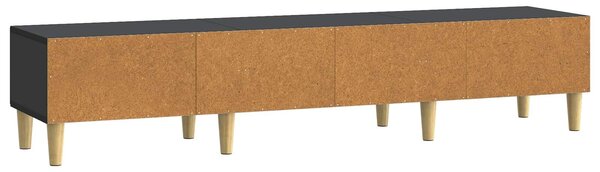 VidaXL TV szekrény fiókkal Fekete 147 x 34,5 x 30 cm Szerelt Fa