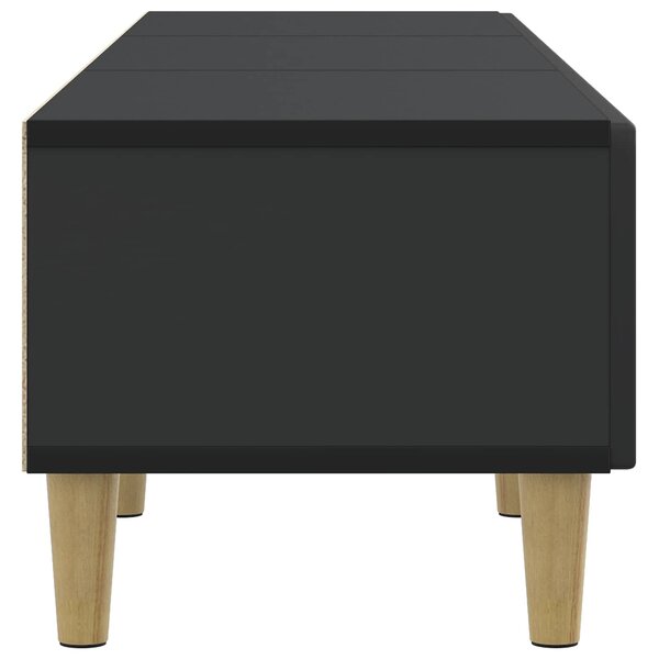VidaXL TV szekrény fiókkal Fekete 147 x 34,5 x 30 cm Szerelt Fa