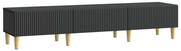 VidaXL TV szekrény fiókkal Fekete 147 x 34,5 x 30 cm Szerelt Fa