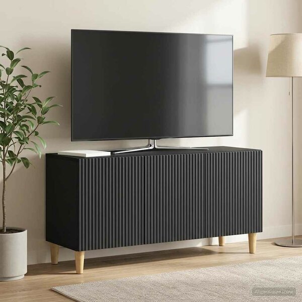 VidaXL TV szekrény Fekete 99 x 34,5 x 50 cm Szerelt Fa