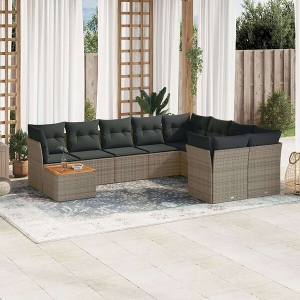 VidaXL Polyrattan Kerti Ülőgarnitúra - 10 részes