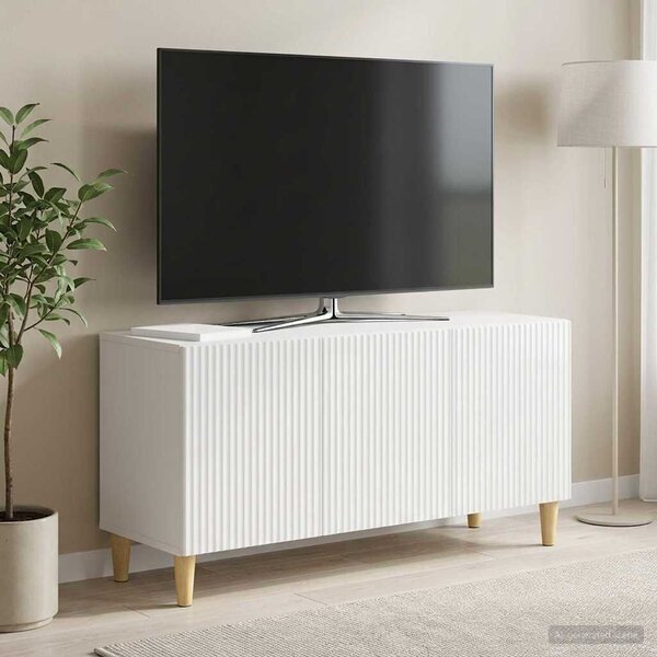 VidaXL TV szekrény Magasfényű Fehér 99 x 34,5 x 50 cm Szerelt Fa