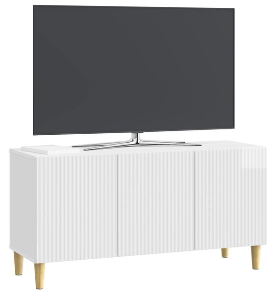 VidaXL TV szekrény Magasfényű Fehér 99 x 34,5 x 50 cm Szerelt Fa