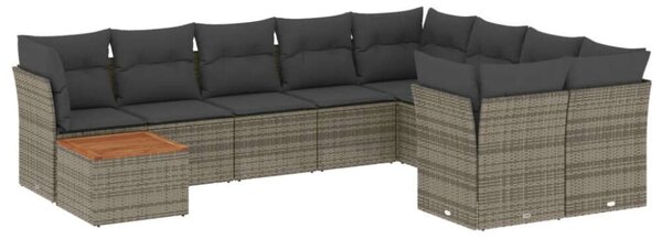 VidaXL Polyrattan Kerti Ülőgarnitúra - 10 részes