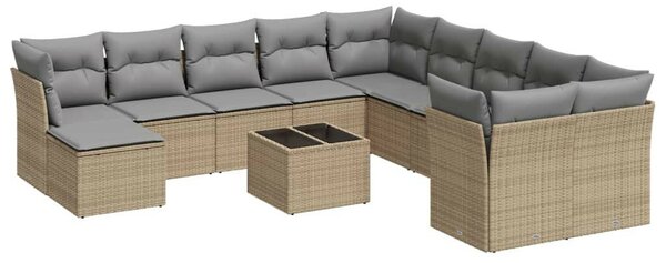 VidaXL Polyrattan Kerti Ülőgarnitúra - 12 részes - Bézs