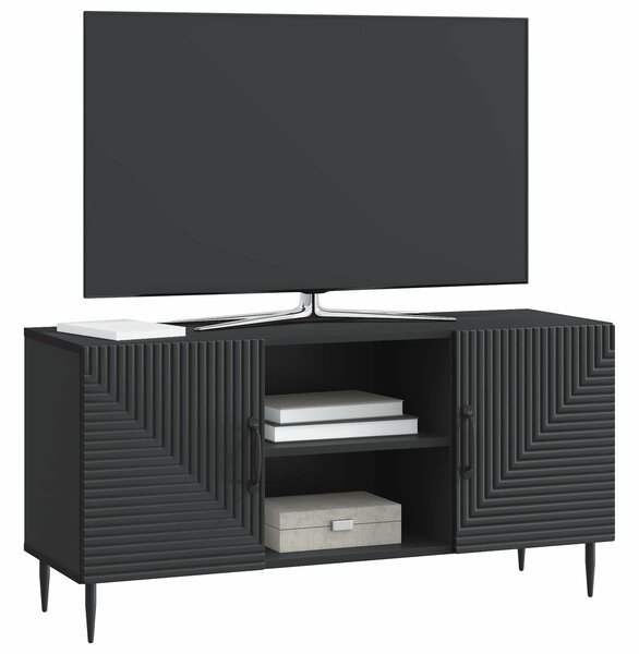 VidaXL TV szekrény Fekete 102 x 34,5 x 50 cm Szerelt Fa