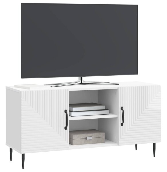 VidaXL TV szekrény Magasfényű Fehér 102 x 34,5 x 50 cm Szerelt Fa