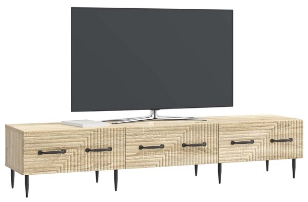 VidaXL TV szekrény fiókkal Sonoma Tölgy 147 x 34,5 x 30 cm Szerelt Fa