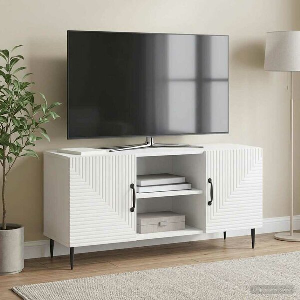 VidaXL TV szekrény Magasfényű Fehér 102 x 34,5 x 50 cm Szerelt Fa