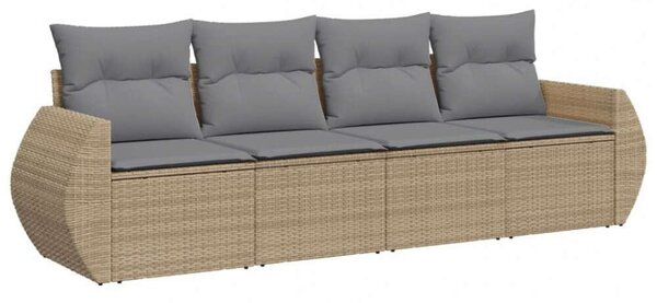 VidaXL Polyrattan Kerti Ülőgarnitúra - 4 részes - Bézs
