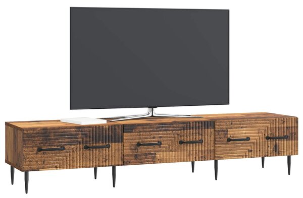 VidaXL TV szekrény fiókkal Antik Fa 147 x 34,5 x 30 cm Szerelt Fa