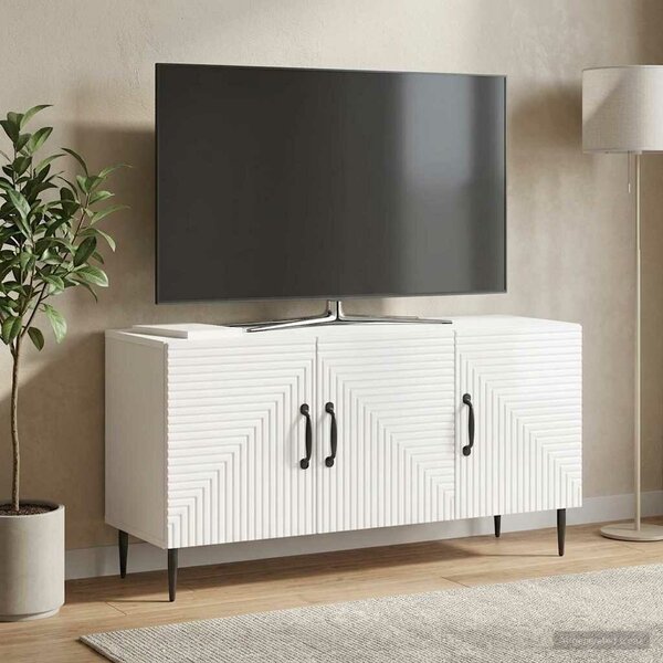 VidaXL TV szekrény Magasfényű Fehér 99 x 34,5 x 50 cm Szerelt Fa