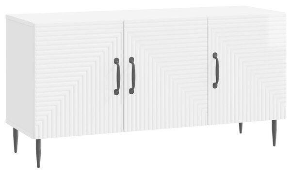 VidaXL TV szekrény Magasfényű Fehér 99 x 34,5 x 50 cm Szerelt Fa