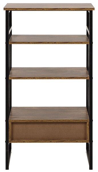 Háromszintes polcos elem KEENE 101 cm Sötétbarna