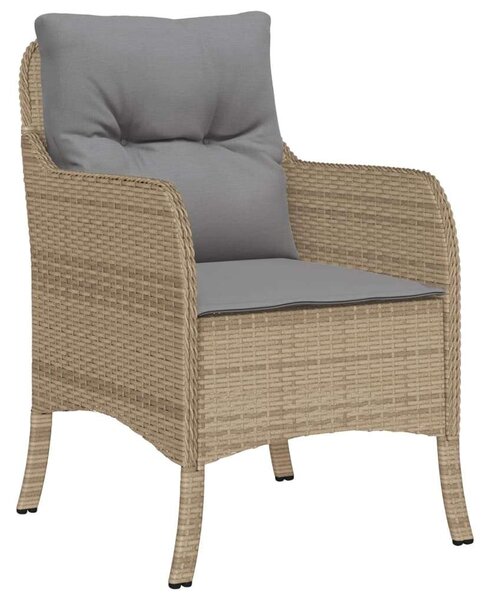 VidaXL Polyrattan Kerti Étkezőgarnitúra - 7 részes, Bézs