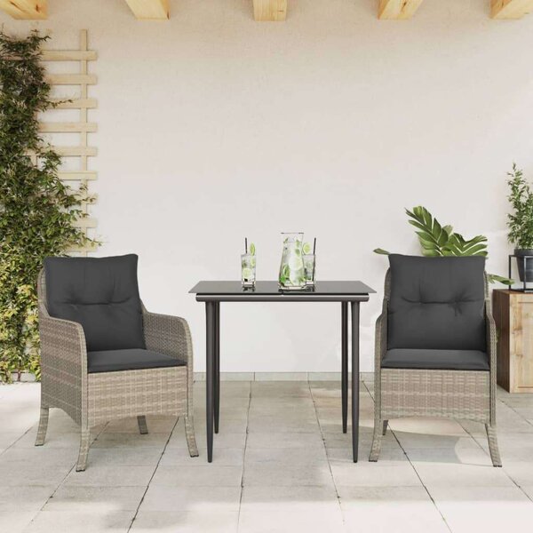 VidaXL Polyrattan Kerti Étkezőgarnitúra - 3 részes