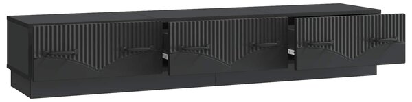 VidaXL TV szekrény fiókkal Fekete 147 x 34,5 x 27 cm Szerelt Fa