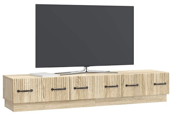 VidaXL TV szekrény fiókkal Sonoma Tölgy 147 x 34,5 x 27 cm Szerelt Fa
