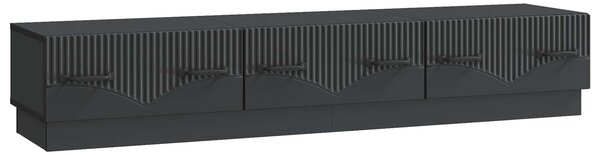 VidaXL TV szekrény fiókkal Fekete 147 x 34,5 x 27 cm Szerelt Fa