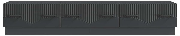 VidaXL TV szekrény fiókkal Fekete 147 x 34,5 x 27 cm Szerelt Fa