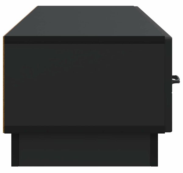 VidaXL TV szekrény fiókkal Fekete 147 x 34,5 x 27 cm Szerelt Fa