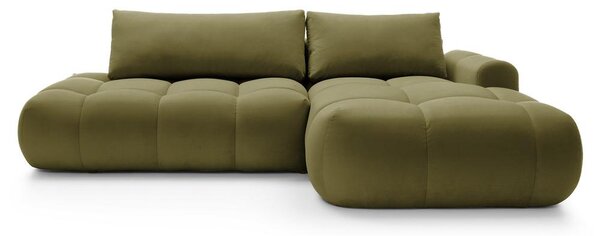 Sarokkanapé Ombre (J) (oliva + fekete). Akció -20%