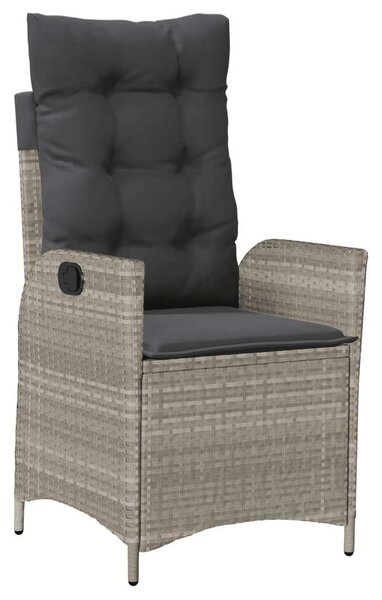 VidaXL Polyrattan Kerti Étkezőgarnitúra - 9 részes, Világosszürke