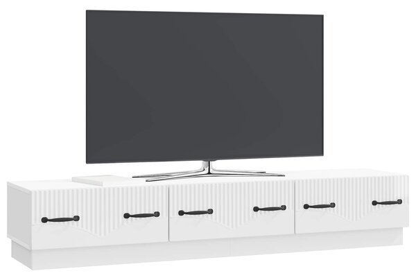 VidaXL TV szekrény Magasfényű Fehér 147 x 34,5 x 27 cm Szerelt Fa