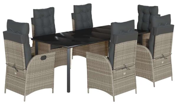 VidaXL Polyrattan Kerti Étkezőgarnitúra - 7 részes