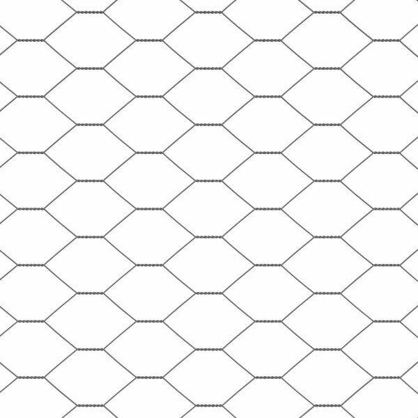 VidaXL Hatszögletű kerítés oszlopokkal 100 x 0,5 m PVC-bevonatos acél