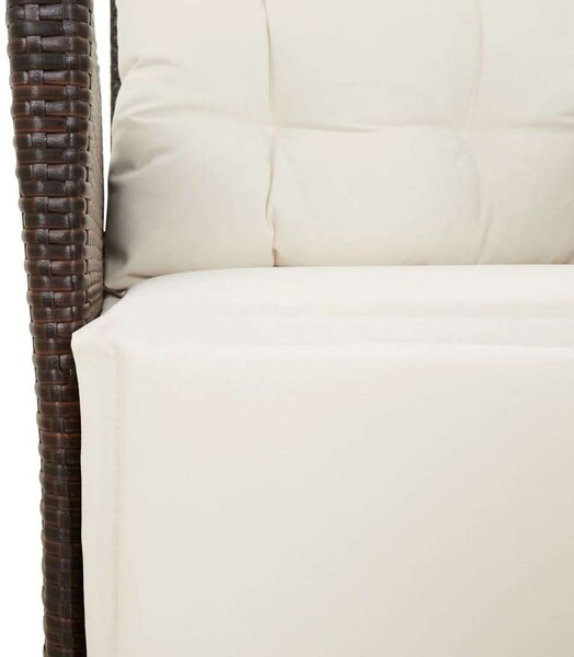 Polyrattan Kerti Étkezőgarnitúra - 7 részes - Barna